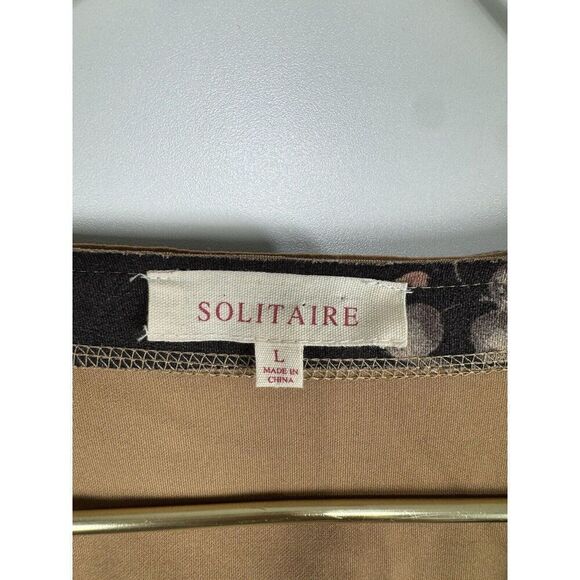 Solitaire Anthropologie Large Monarc Suedette Open Front Floral Cardigan - Picture 2 of 6